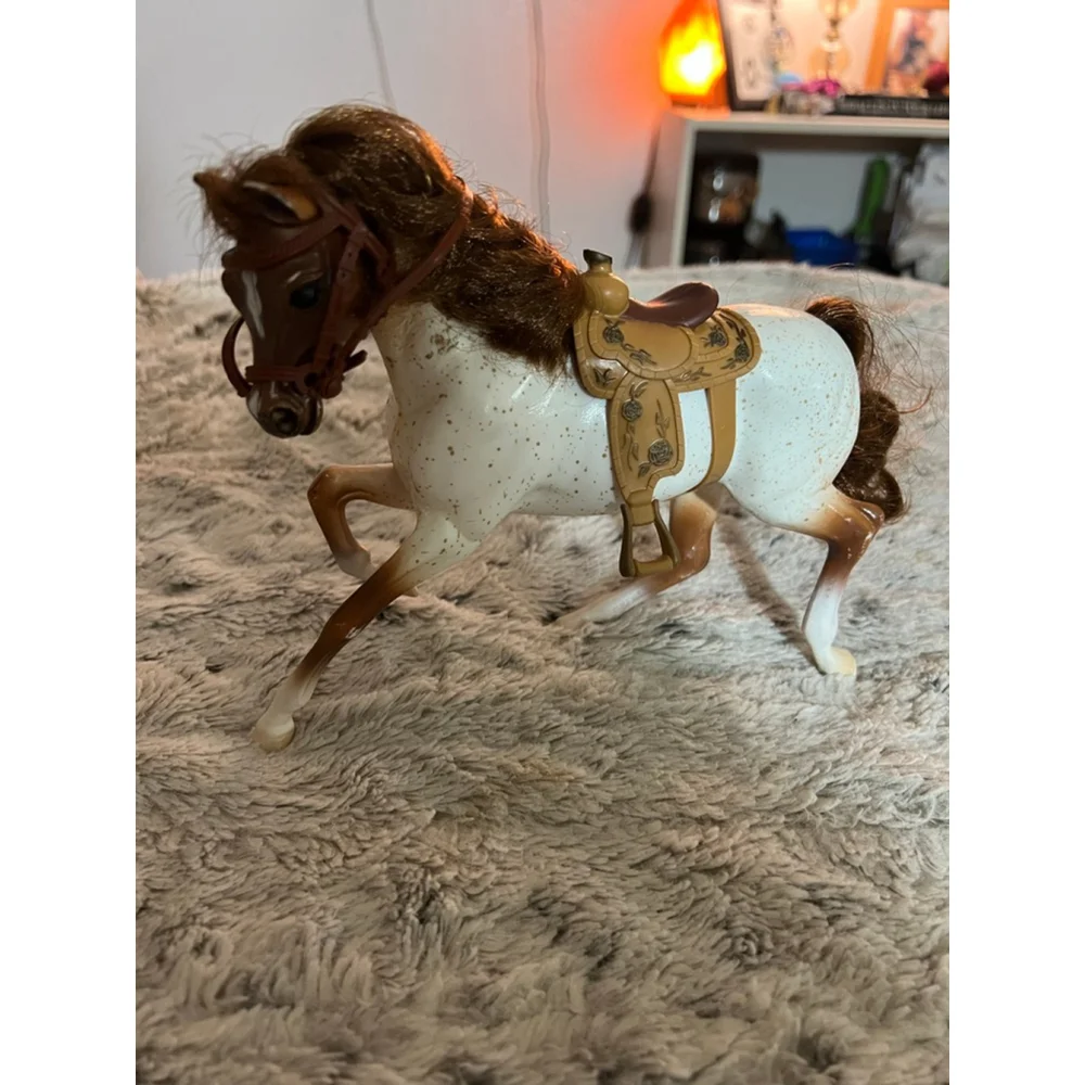 Vintage 1995 Reeves Breyer Horse w/Accessories And Breyer Rider-Not Complete EUC